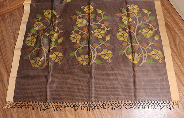 Koyla Gulmohar Jamdani Saree (New 239-R-238)