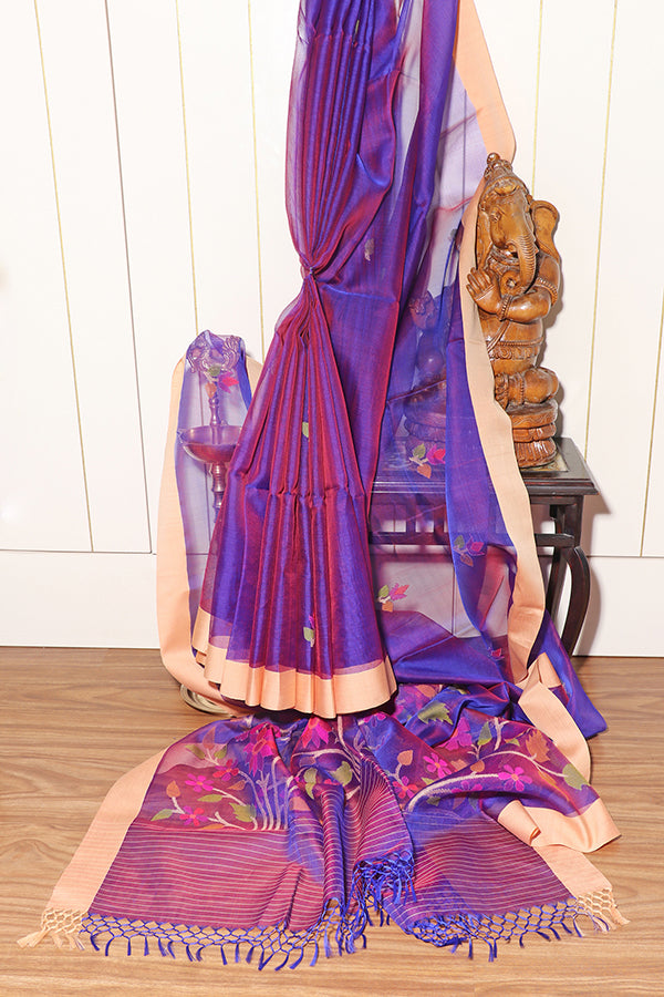 Neelgulab Pure Jamdani Saree (New 240-R-239)