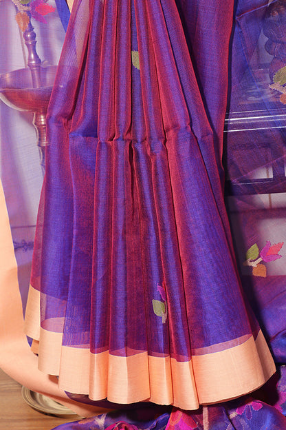 Neelgulab Pure Jamdani Saree (New 240-R-239)