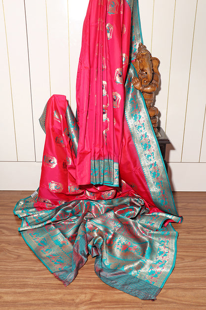 Rani Rupkatha Baluchari Saree (New 243-R-242)