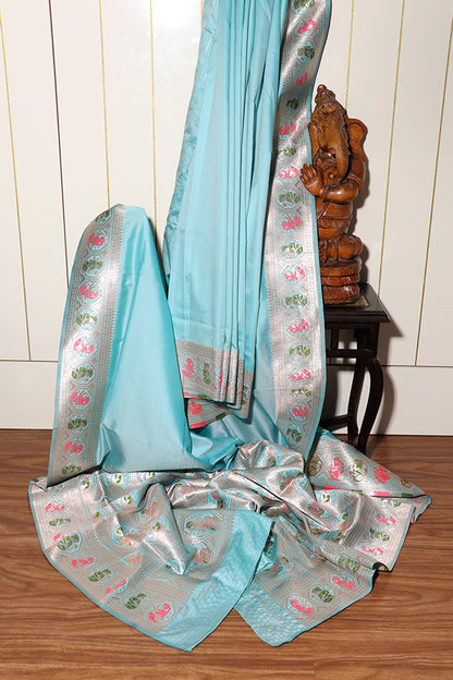 Nilpadma Baluchari Saree (New 244-R-243)