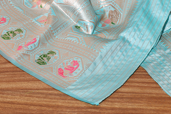 Nilpadma Baluchari Saree (New 244-R-243)