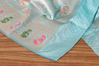 Nilpadma Baluchari Saree (New 244-R-243)