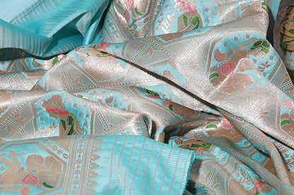 Nilpadma Baluchari Saree (New 244-R-243)
