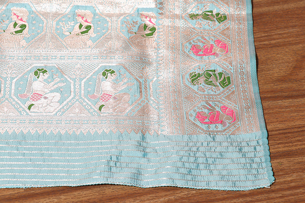 Nilpadma Baluchari Saree (New 244-R-243)