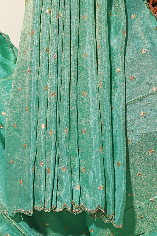 Sitara Buti Satin Saree (New 256-R-255)