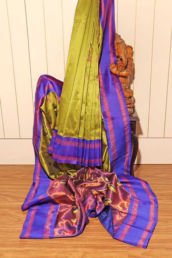 Divine Radiance Paithani with Ganapati Pallu  (New 267-R-262)