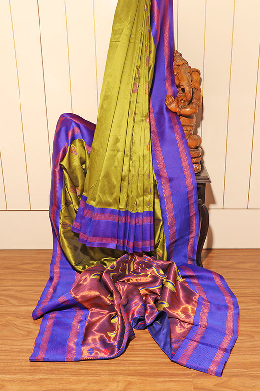 Divine Radiance Paithani with Ganapati Pallu  (New 267-R-262)
