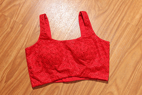 Crimson Cascade Dhoti Saree (New 270-R-275) (Pre-Draped)