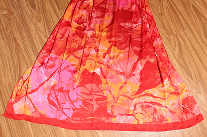 Crimson Cascade Dhoti Saree (New 270-R-275) (Pre-Draped)