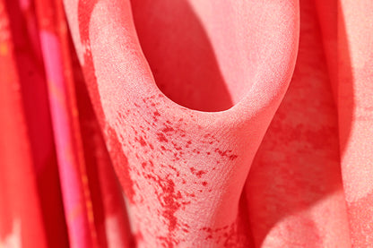 Crimson Cascade Dhoti Saree (New 270-R-275) (Pre-Draped)