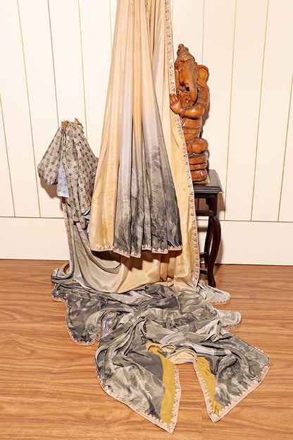 Mystic Forest Satin Silk Saree (New 288-R-283)