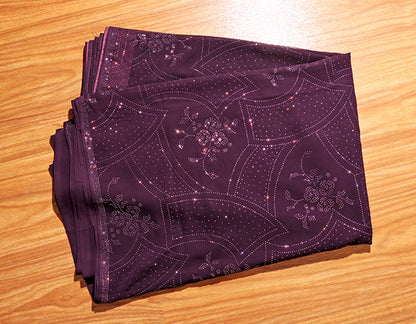Royal Plum Crystal Chiffon Saree (New 311-R-306)