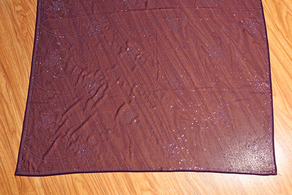 Royal Plum Crystal Chiffon Saree (New 311-R-306)