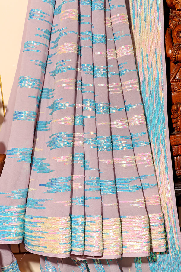 Lavender Mirage Ombré Saree (New 313-R-308)