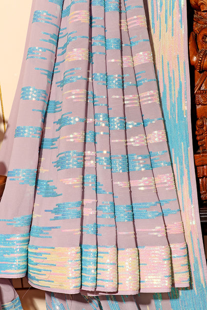 Lavender Mirage Ombré Saree (New 313-R-308)