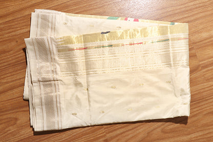 Ivory Blossom – Pure Yeola Paithani (New 315-R-310)