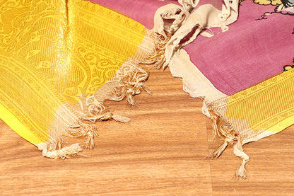 Mythic Muse – Hand-Painted Pen Kalamkari in Mangalagiri Silk (New 316-R-311)