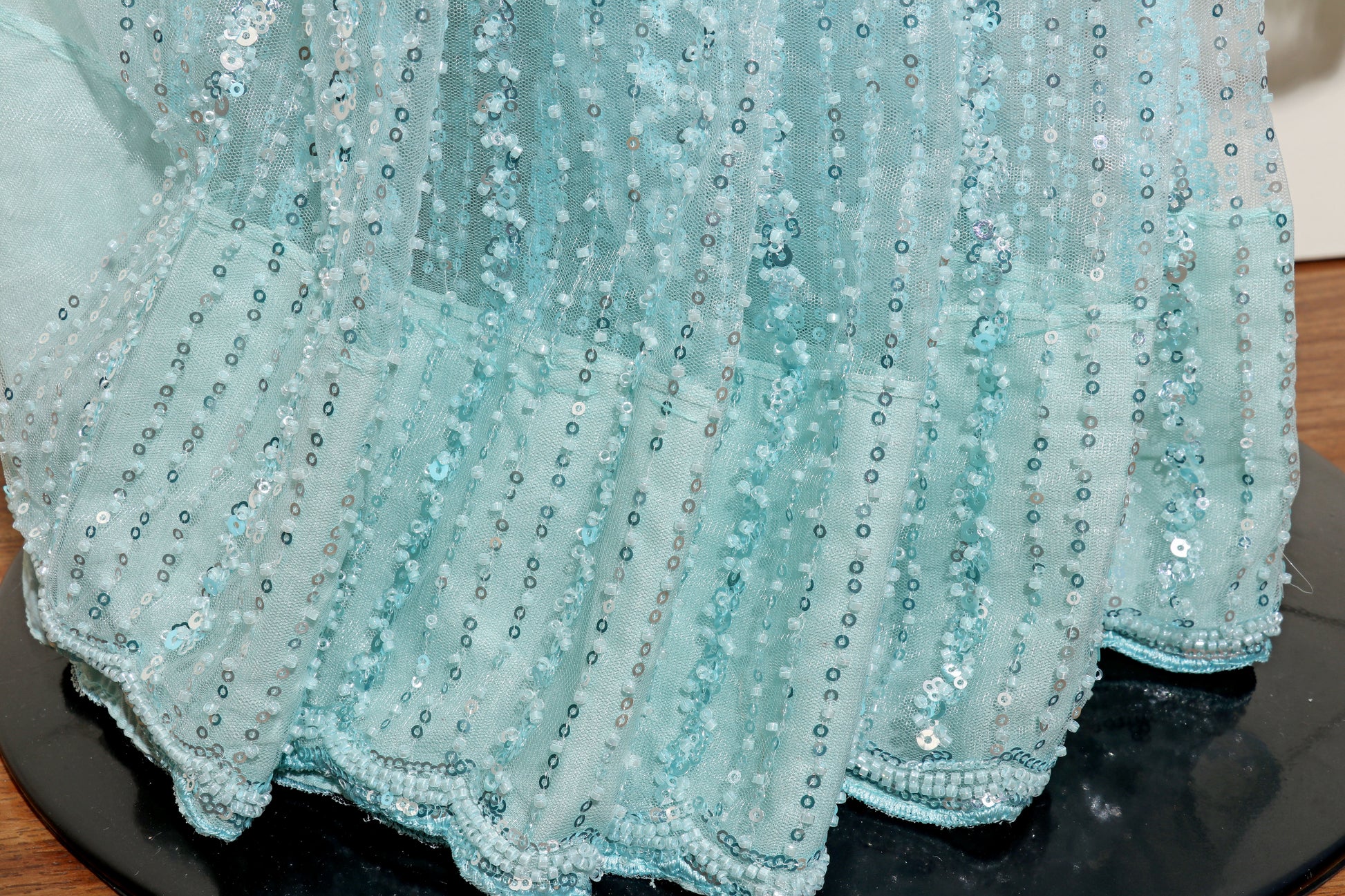 Jal Taara – Ice Blue All-Over Sequin Georgette Saree - 601