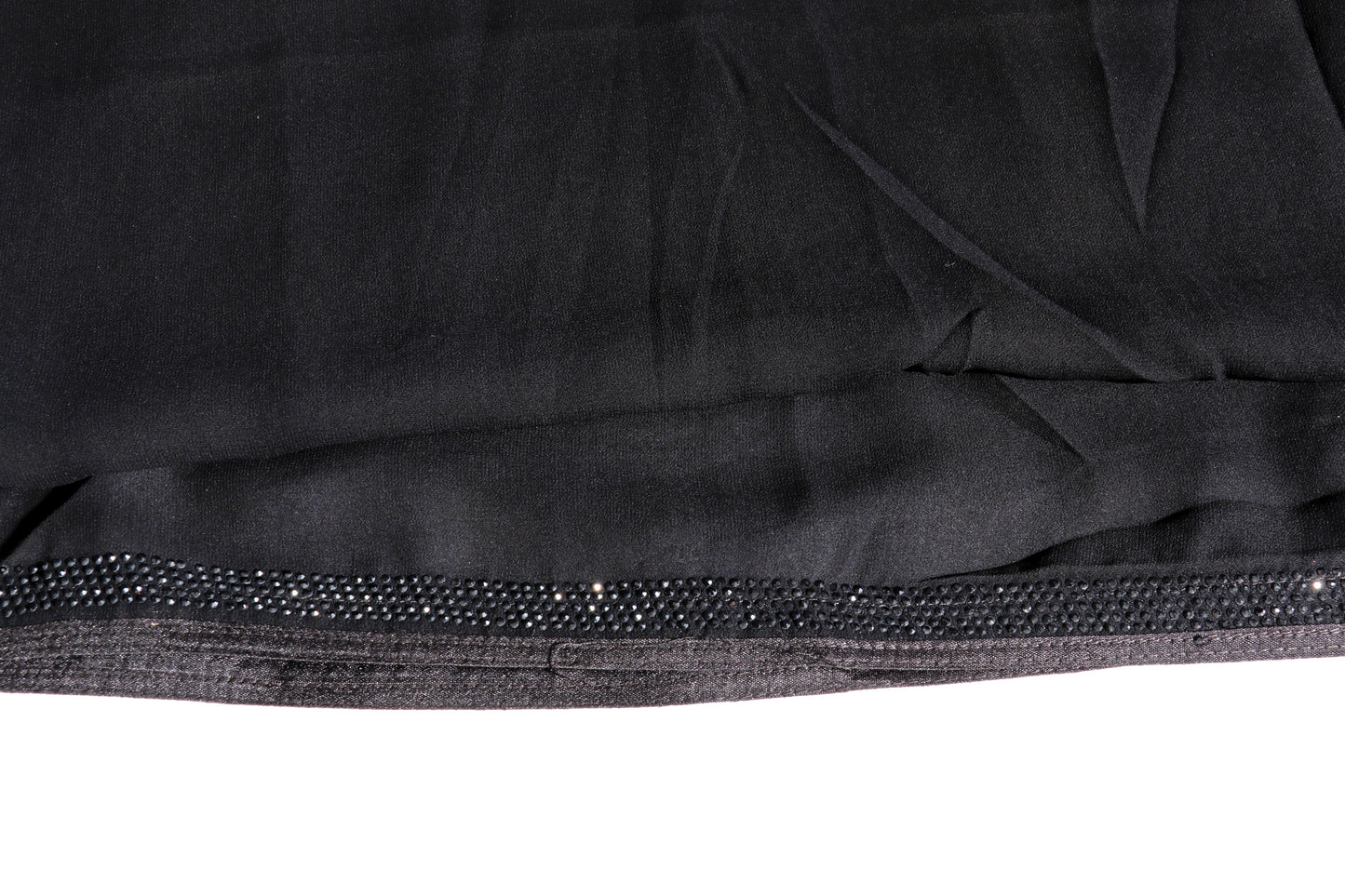 Ratri Rekha – Black Diagonal Sequin Stripe Georgette Saree - 602