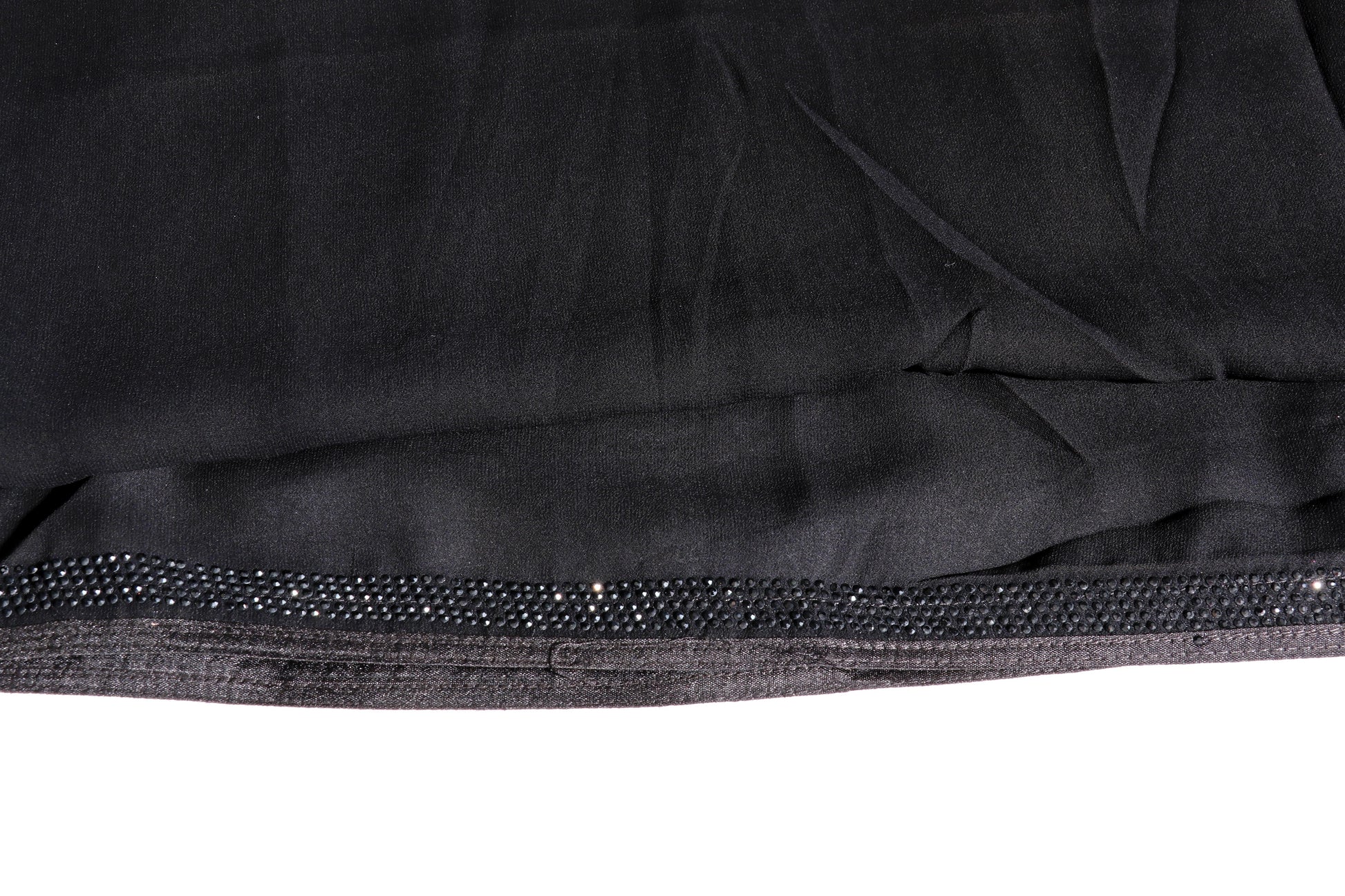 Ratri Rekha – Black Diagonal Sequin Stripe Georgette Saree - 602