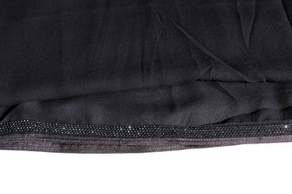 Ratri Rekha – Black Diagonal Sequin Stripe Georgette Saree - 602