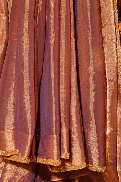 Golden Aura – Metallic Shimmer Saree (New 326-R-320)