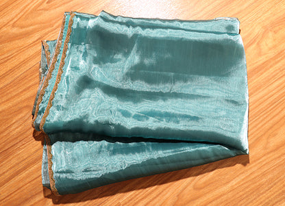 Azure Gleam – Shimmer Chiffon Saree (New 327-R-321)