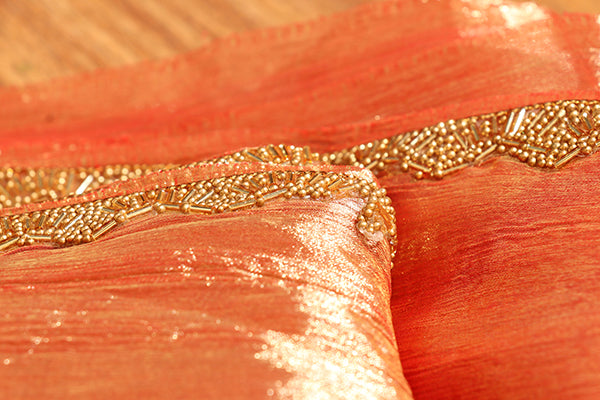 Amber Blaze – Shimmer Chiffon Saree (New 328-R-322)