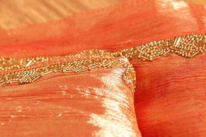 Amber Blaze – Shimmer Chiffon Saree (New 328-R-322)