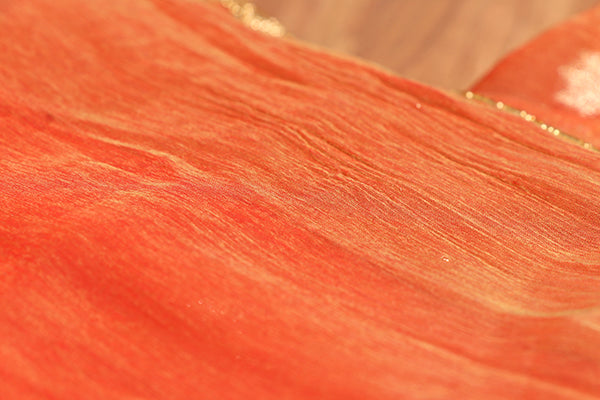 Amber Blaze – Shimmer Chiffon Saree (New 328-R-322)