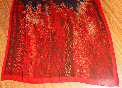 Midnight Ember – Digital Print Georgette Saree (New 329-R-323)