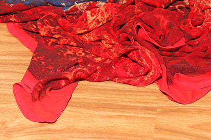 Midnight Ember – Digital Print Georgette Saree (New 329-R-323)