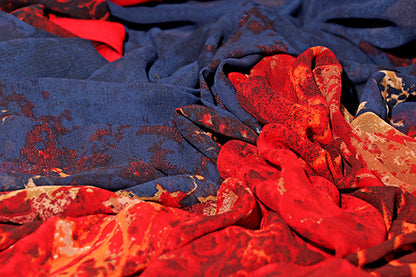 Midnight Ember – Digital Print Georgette Saree (New 329-R-323)