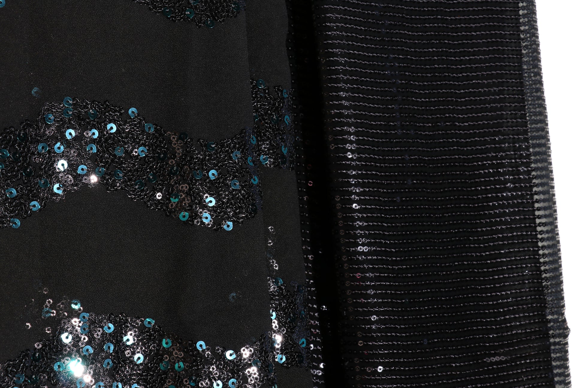 Krishna Lahar – Black Wave Sequin Georgette Saree - 608