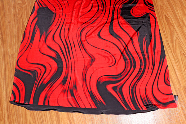 Crimson Currents – Abstract Saree (New 334-R-328)