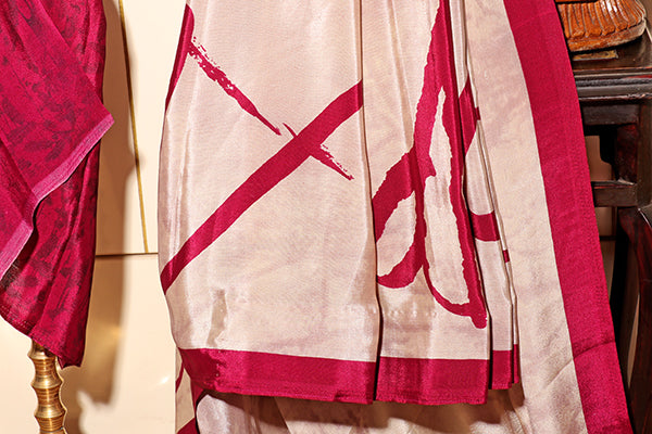 Mulberry Mist – Abstract Saree (New 336-R-330)