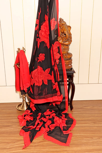 Midnight Bloom – Elegance Saree (New 339-R-333)