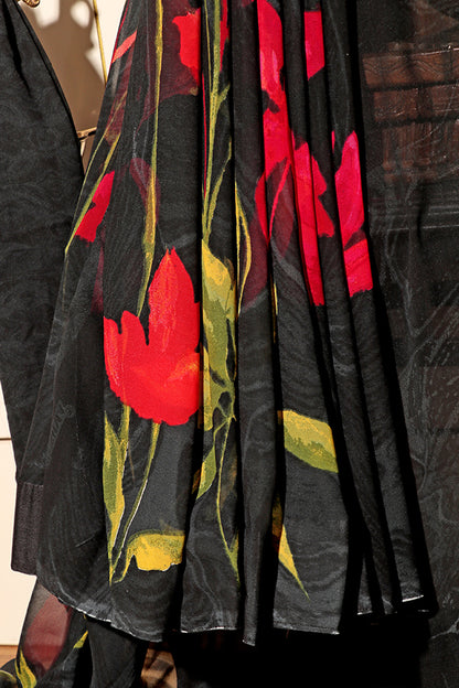 Twilight Tulips – Georgette Dream Saree (New 340-R-334)