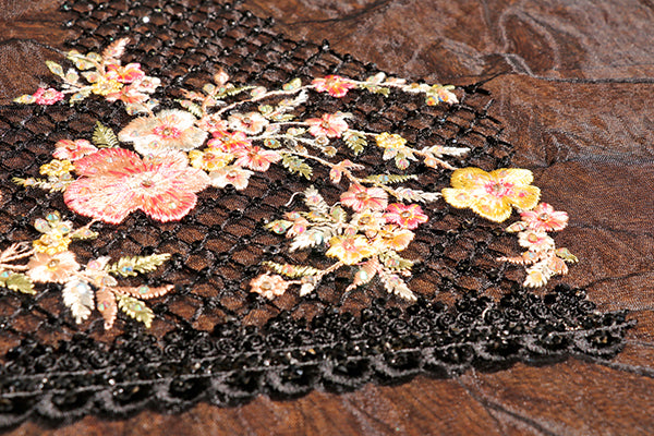 Noir Bloom – Embroidered Black Net Saree (New 343-R-337)