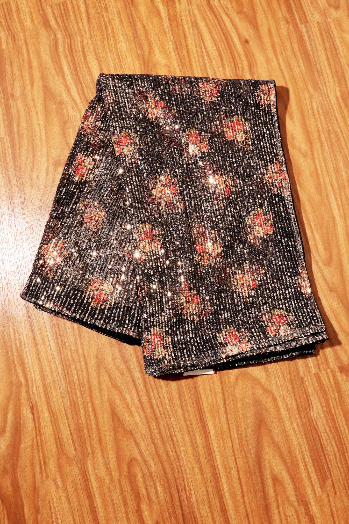 Noir Glimmer – Sabyasachi-Inspired Sequin Net Saree 030
