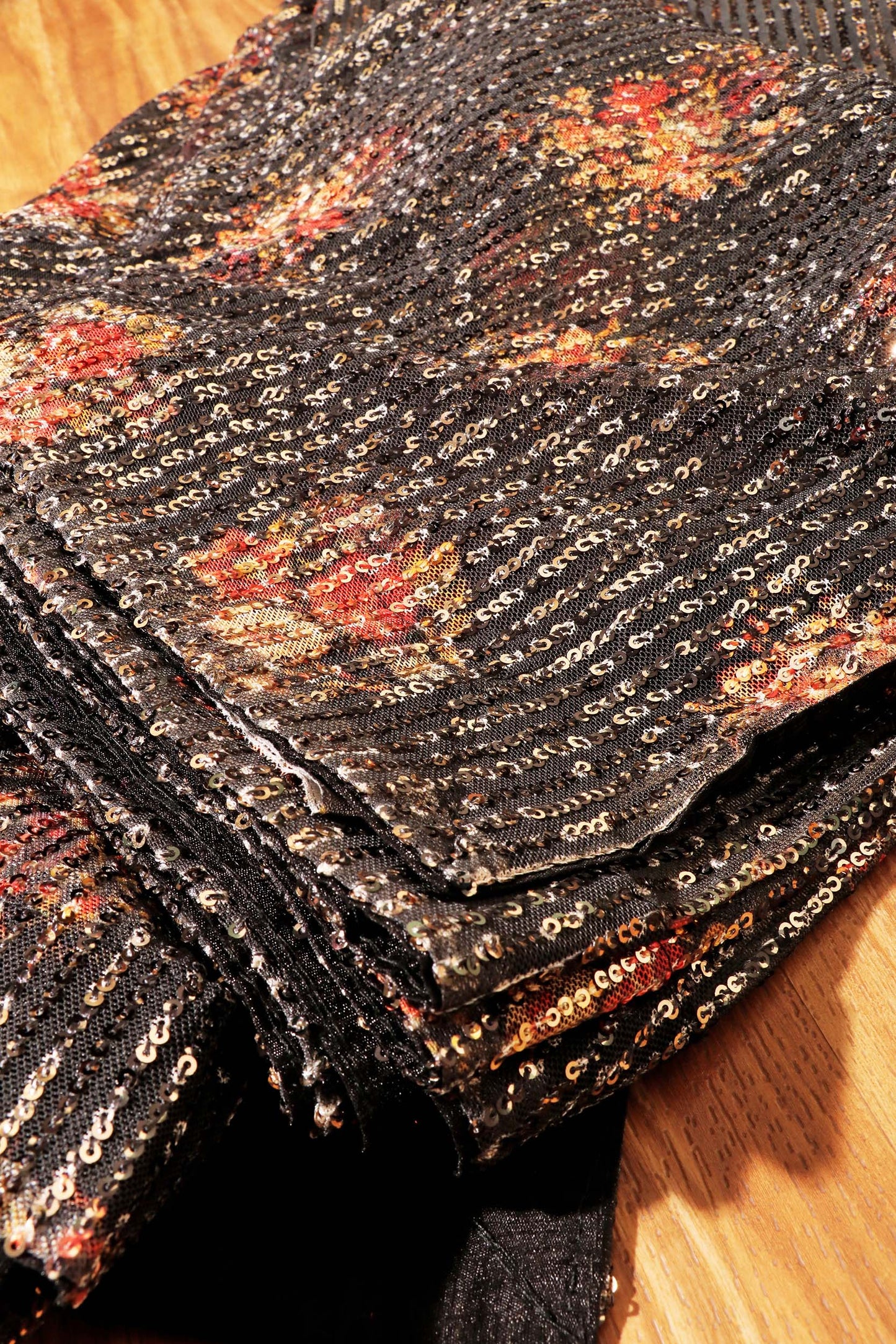 Noir Glimmer – Sabyasachi-Inspired Sequin Net Saree 030