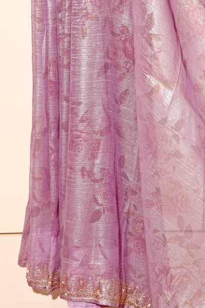 Lilac Radiance – Metallic Silk Elegance 501