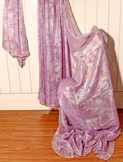 Lilac Radiance – Metallic Silk Elegance 501