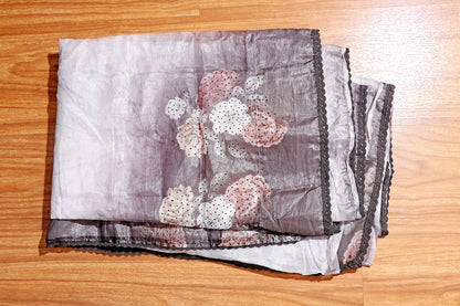 Twilight Bloom – Ombre Organza Saree 504