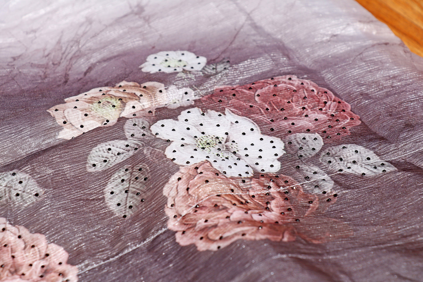 Twilight Bloom – Ombre Organza Saree 504