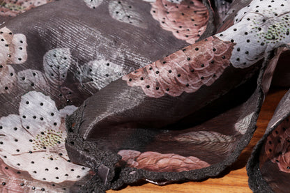 Twilight Bloom – Ombre Organza Saree 504