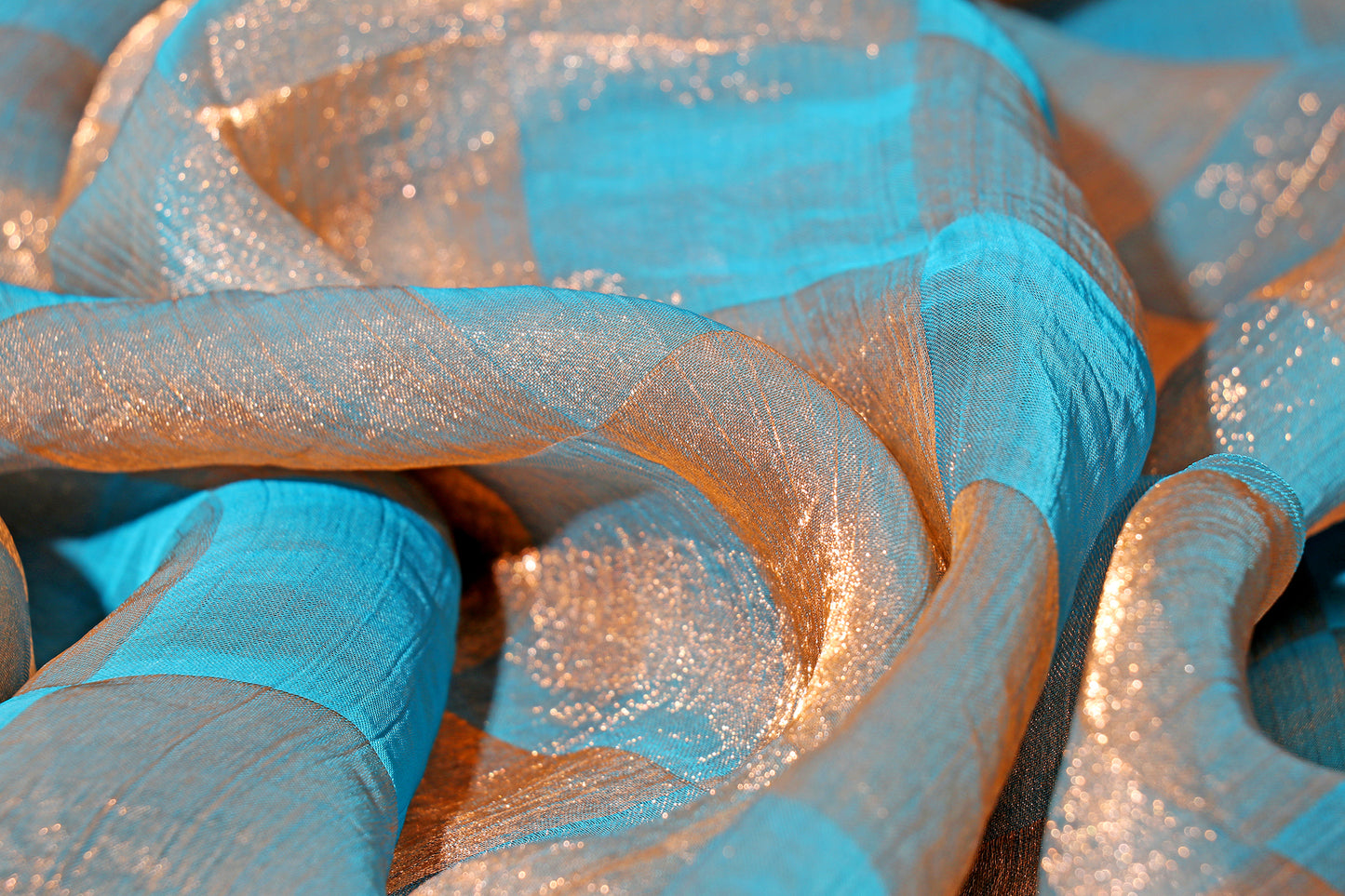 Aqua Gleam Saree 508