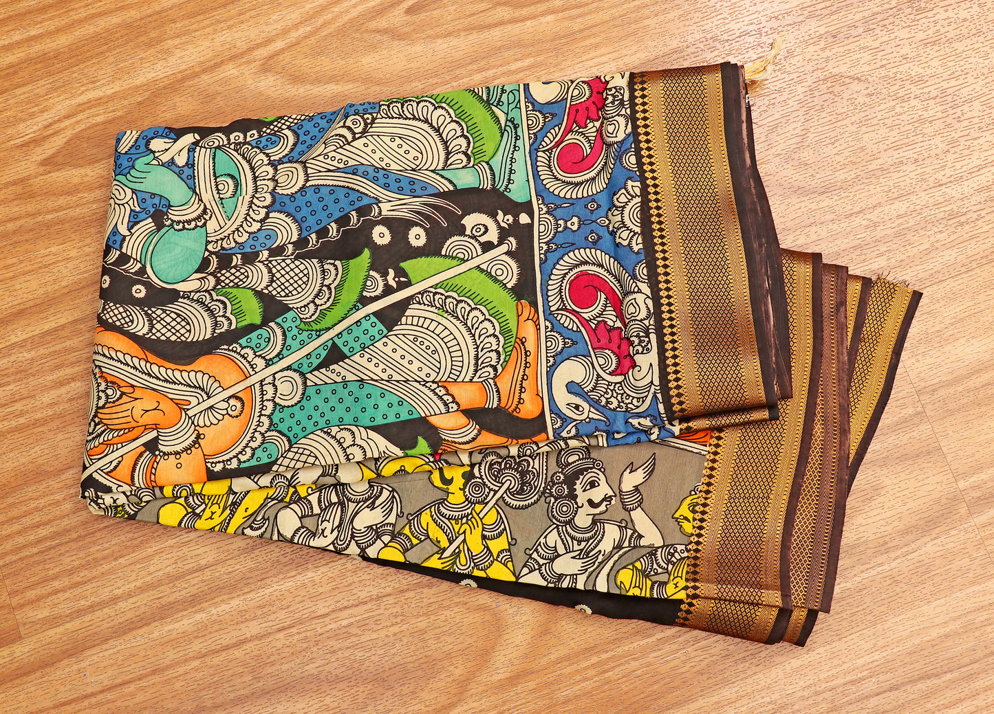Mithila Muse Pen Kalamkari Saree 516