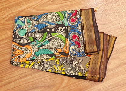 Mithila Muse Pen Kalamkari Saree 516